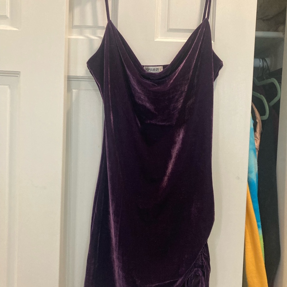 Purple Velvet Dress